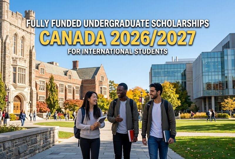 Fully Funded Undergraduate Scholarships in Canada for International Students